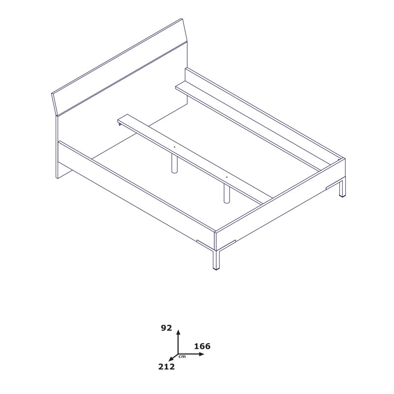 Privilegio Bed, European Kingsize (160 x 200 cm)