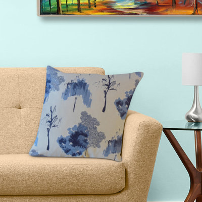 Oreiller en coton Kaira Ikat