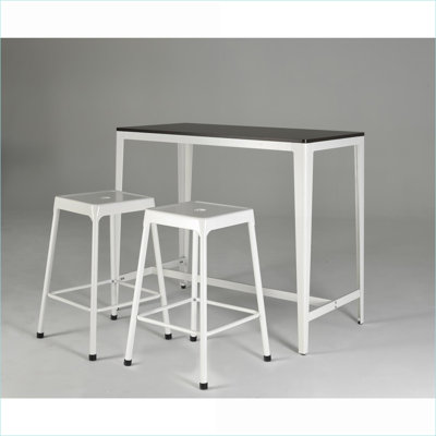 Ensemble de 2 chaises de comptoir en métal thermolaqué blanc neige, sièges supplémentaires pour îlots de cuisine, comptoirs et amp; Barres pour adultes