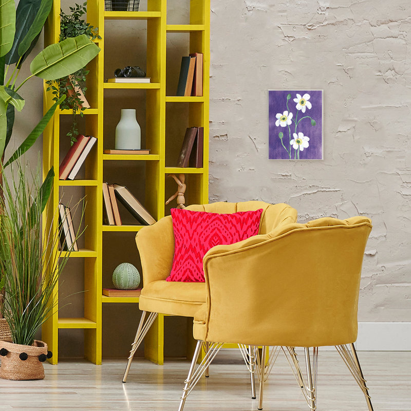 Acrylique coquelicots trio de plaque murale, design par Camila Juncos