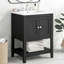 Meuble-lavabo moderne élégant de 24 po avec meuble-lavabo en céramique élégant et tablette ouverte-1103644637