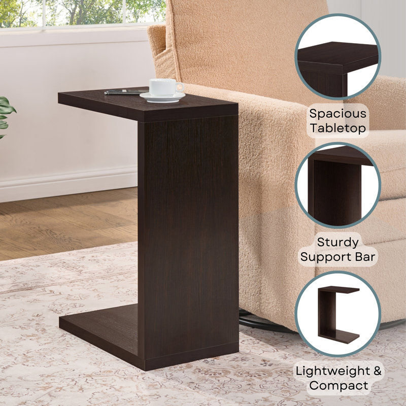 Haught C Table with Storage, Espresso