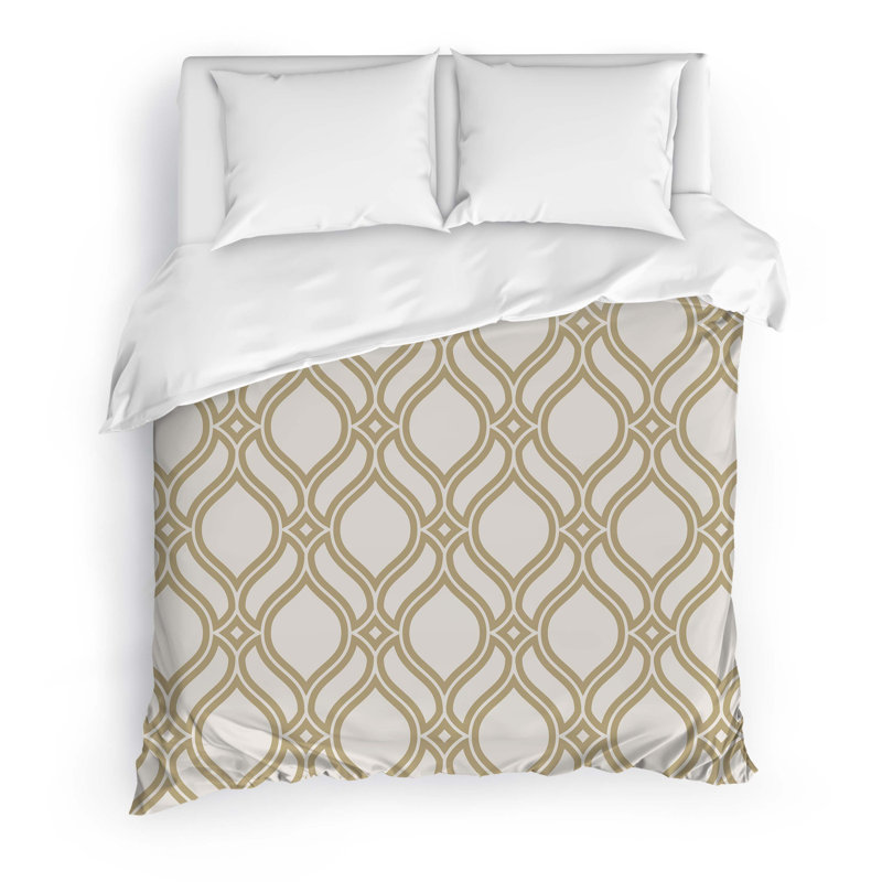 Gold Cage Polyester Twill Duvet Cover, Twin Duvet Cover + 1 Pillow Case