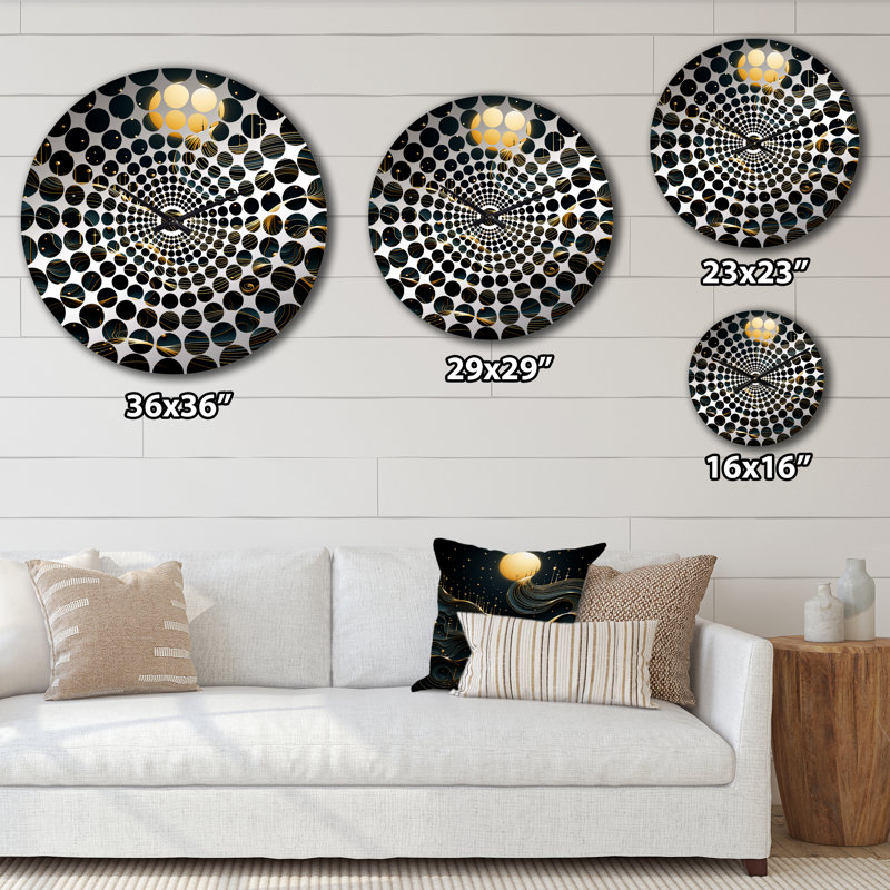Horloge murale Mauppin - Paysages abstraits, Petit