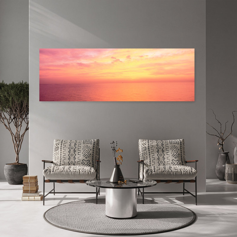 Nuage au-dessus d'un lac au lever du soleil, lac Michigan, Chicago, Illinois, États-Unis, H 20 po x l 60 po