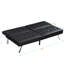 Space Black Leather Bed, Easy To Use, 650Lbs Weight Load, 66.07In Depth, 32.55In Width, 33.35In Height Versatile Assemble & Store, Capacity,