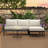 Outdoor L-Shaped Sofa With Iron Frame,Weather-Resistant Patio Sofa Set With Ultra-Thick Cushions,Comfortable Seating For 3-129762287
