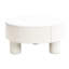Table basse gigogne ronde en plastique blanc, tables centrales de salon avec tiroir de rangement, conception écoénergétique, matériaux spéciaux de haute qualité, mobilier multifonctionnel, plastique à installation simple