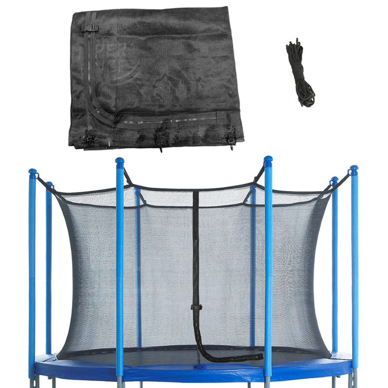 Machrus Upper Bounce Trampoline Safety Enclosure Net, Using 8 Poles, 13 FT