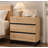 Aadam 3-Drawer Wood Nightstands with Metal Legs-80456560