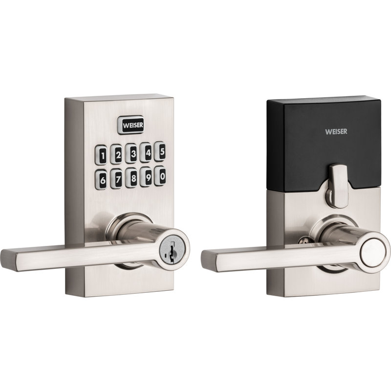 Serrure électronique Smartcode à 10 leviers, Nickel satiné