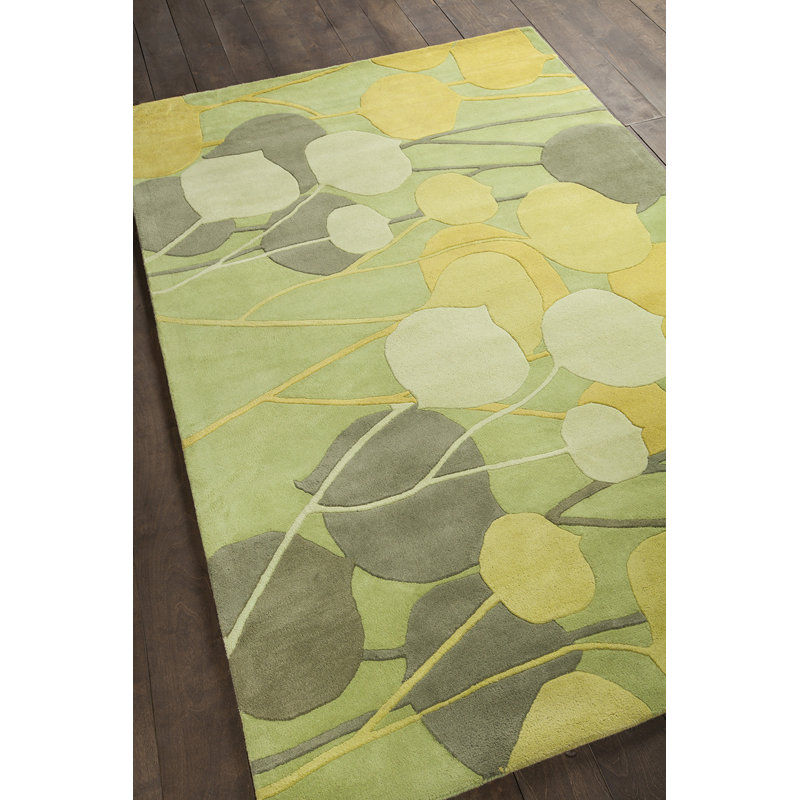 Inhabit Designer Lime Area Rug, 5' x 7'6"