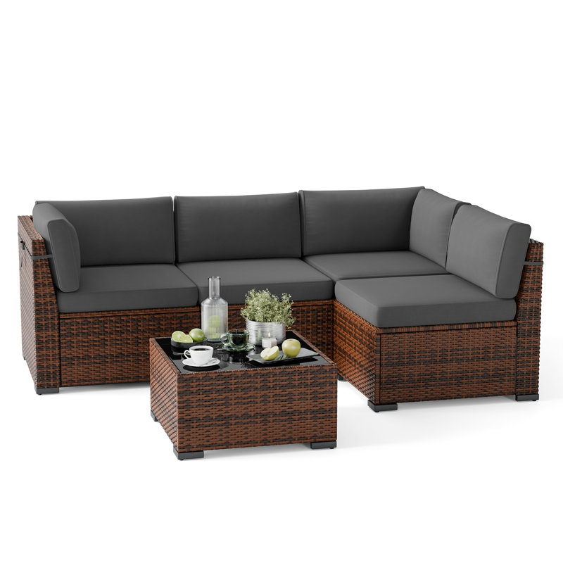 Waldman 4 - Person Outdoor Seating Group with Cushions