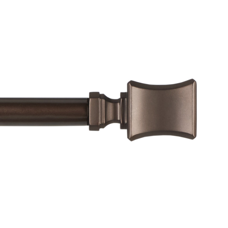 Amalgamated Textiles Exclusive Home Loran 1" Window Curtain Rod and Finial Set, Adjustable