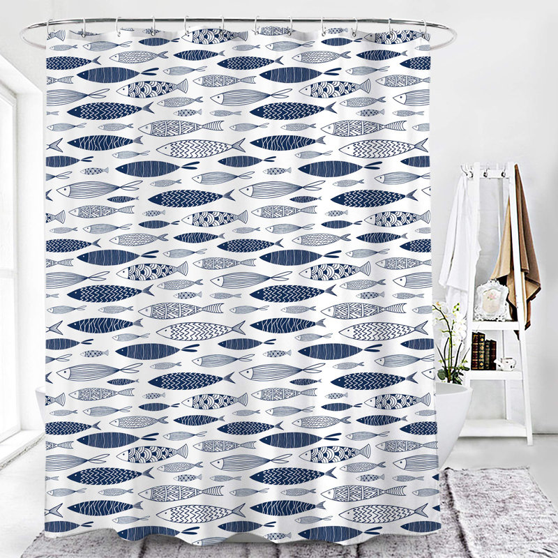 Rideau de douche Blue Fish