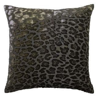 Leopard Square Velvet Pillow, Square 18"H x 18"W, Leopard Ice