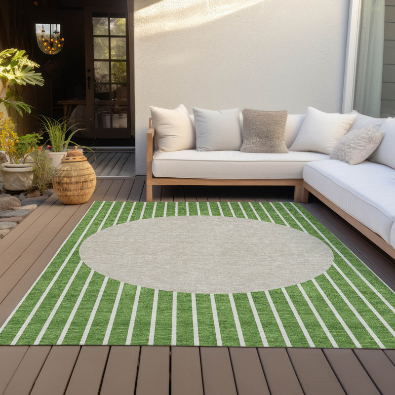 Tapis intérieur / extérieur vert Ember , 8' x 10'