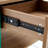 Drawer nightstand: mdf surface with stickers, tempered glass sides, sleek design, efficient storage for bedroom (108 characters)-113728784