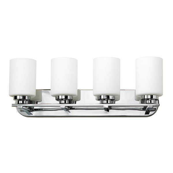 Éclairage pour meuble-lavabo 4 lumières Troene, Chrome brossé