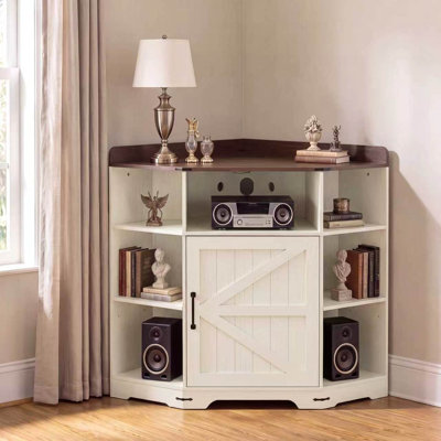 Armoire d'angle, tablette de coin avec ports USB et prises de courant Organisateur industriel pour petits espaces