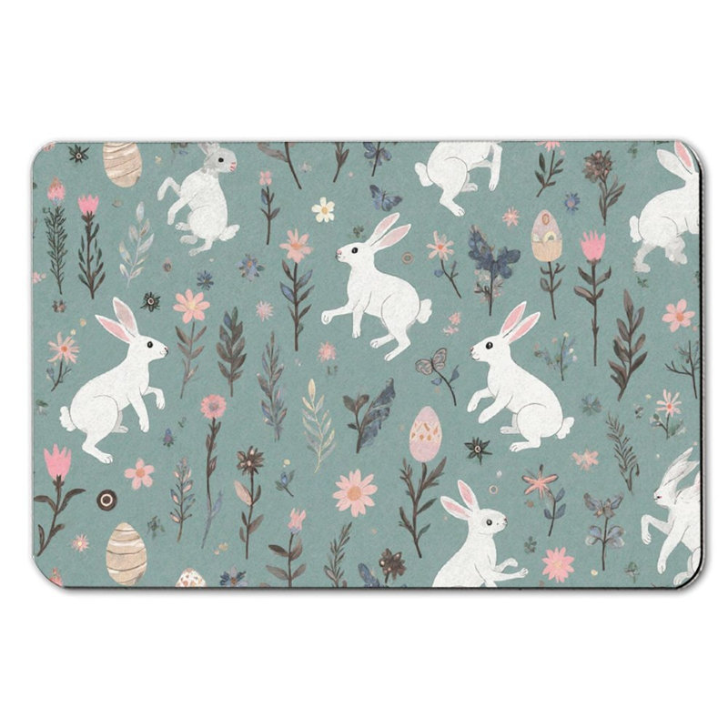 Tapis de bain Whimsical Bunnies and Eggs, 36 x 24 po