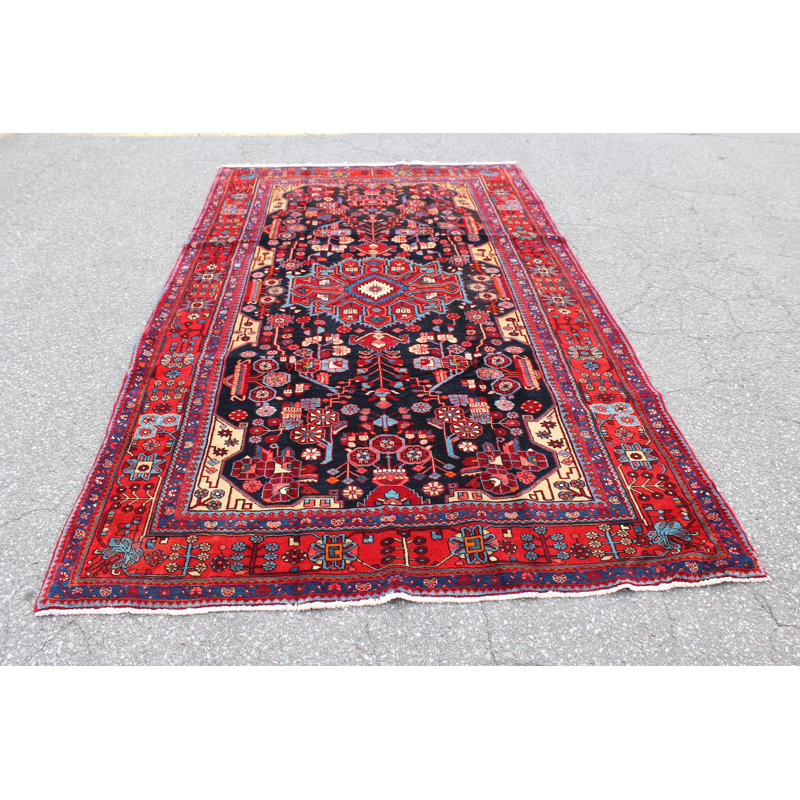 Tapis rouge 6X10 Vintage | Tapis oriental tribal tribal | Tapis bohémien Kazak | Tapis fait à la main