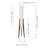 51.2" Walnut Rocket Tripod Floor Lamp