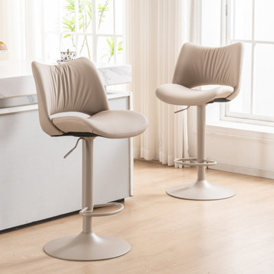 Tabouret de bar pivotant à hauteur réglable Tabouret de bar moderne en similicuir avec structure en métal