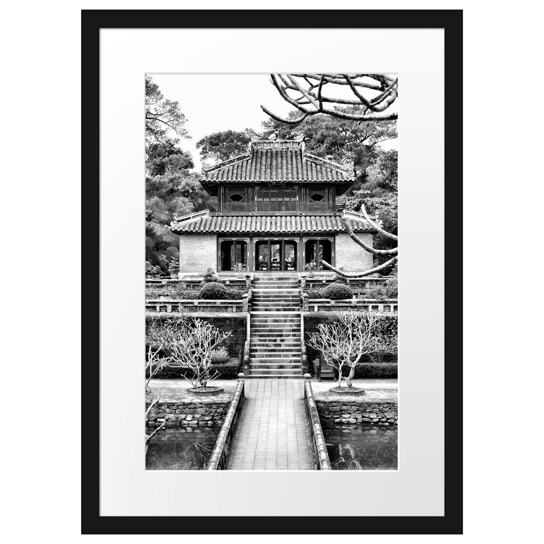 Gerahmtes Poster Chinesischer Tempel