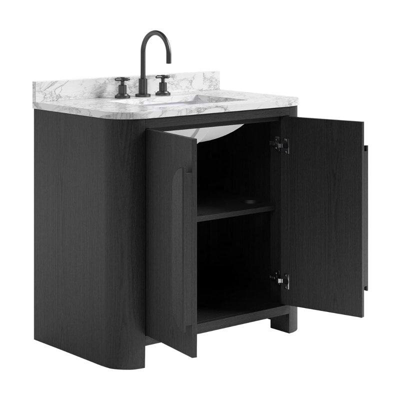 Harper Vanity, 36" W, Carrara Marble