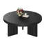 33.5" Round Coffee Table – Circle Center Table with Fluted Legs & 1.3" Thick Top, Accent Sofa Table for Living Room, Bedroom, Easy Assembly – Walnut Brown-1957813044-1957813050-1957813053-1957813026