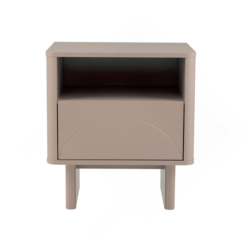 Ella 20" Nightstand in Mocha (1-Drawer), Mocha