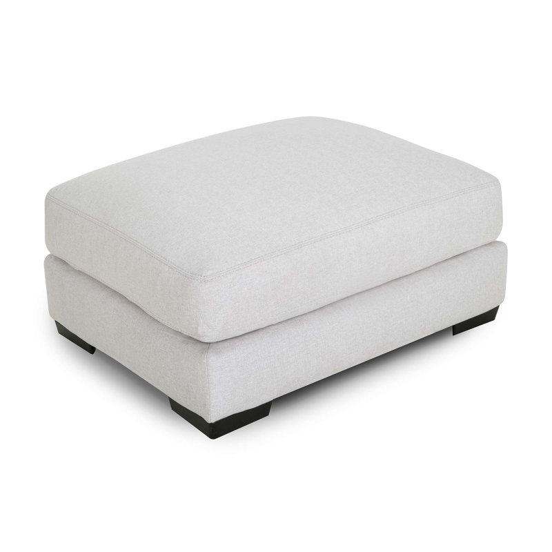 Avianne Upholstered Ottoman, Gray Linen 100% Polyester