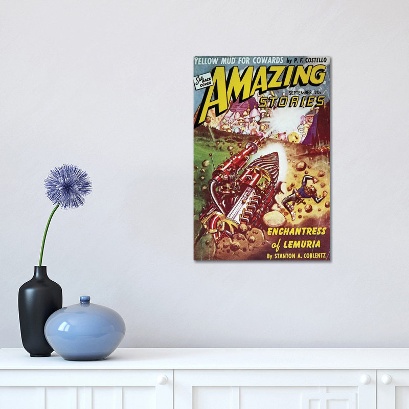 Sci-Fi Magazine Cover, 1941 by Frank R. Paul - Wrapped Canvas Print, 30.48 cm H x 45.72 cm W