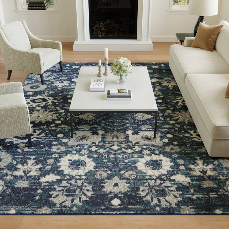 Floral Indoor Rug, Rectangle 8' x 10'