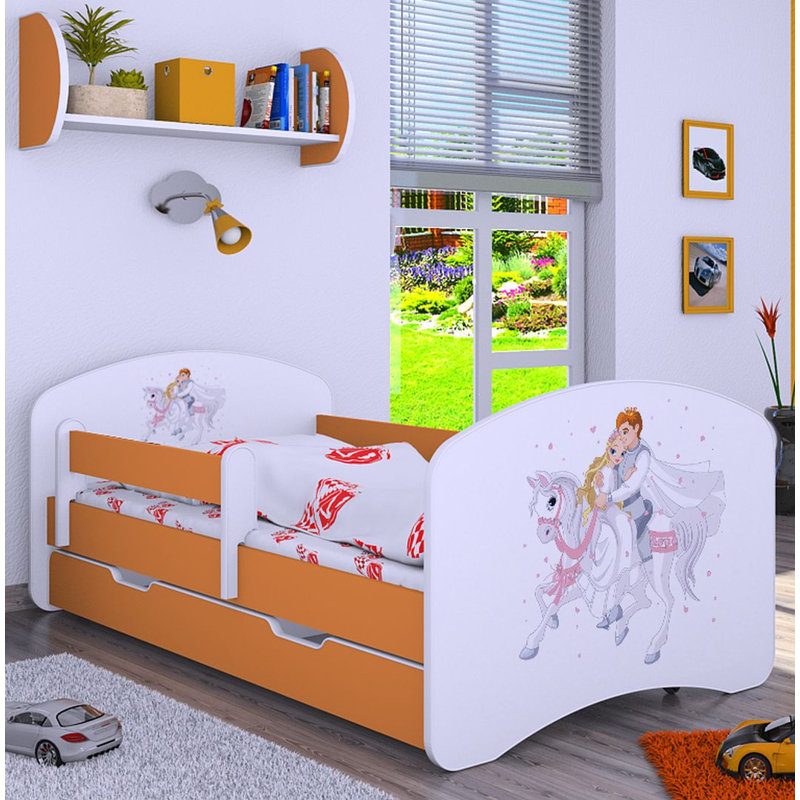 Didion Cabin Bed Themed Beds with Storage Included, Orange