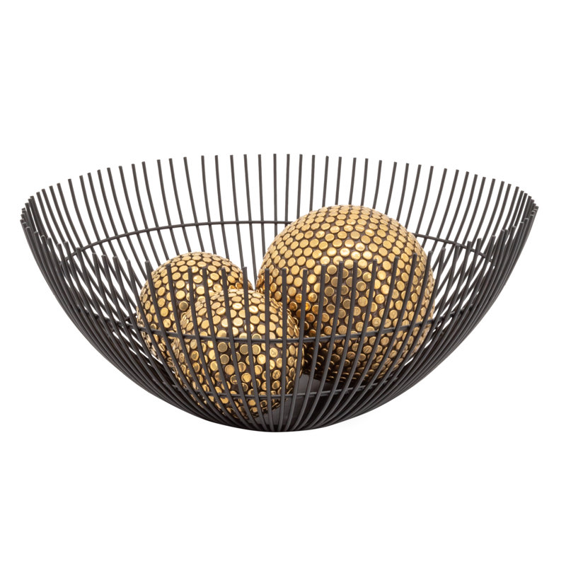 Bol décoratif en métal, Noir