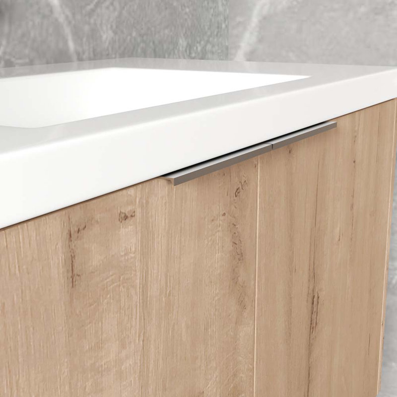 35,4 Salle de bain avec lavabo, Imitation chêne