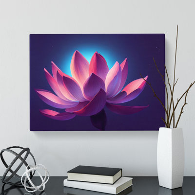 Appealing Lotus Flower - Wrapped Canvas Print