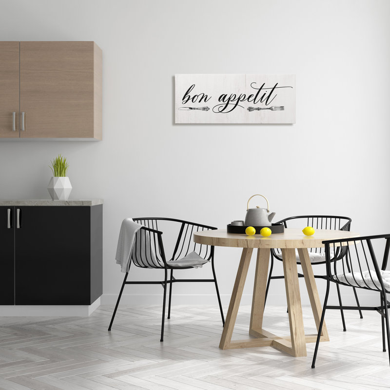 «Bon Appetit Vintage Cutlery Canvas» par Carol Robinson, H 13 po x l 30 po x P 1,5 po