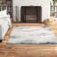 Tapis argenté / bleu Arnim-887639933
