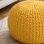 Pouf rond en coton Bordeaux-1242500596