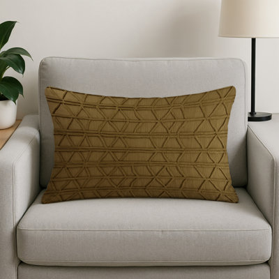 Coussin décoratif intérieur et extérieur brun Trellis