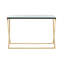 Abidur Glass Top Cross Legs End Table