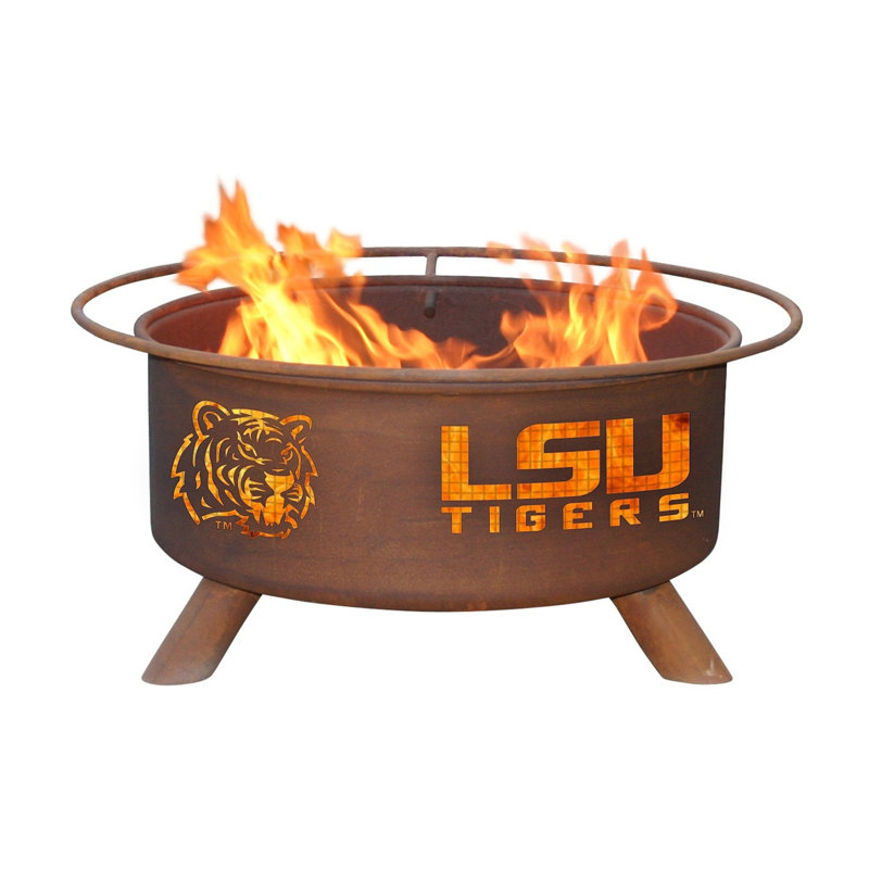 Collegiate Series Round Steel Fire Pit, LSU