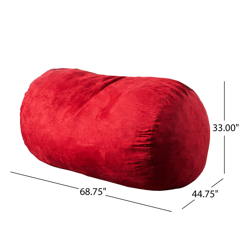 Firefly 6.5 Foot Suede Cylindrical Bean Bag
