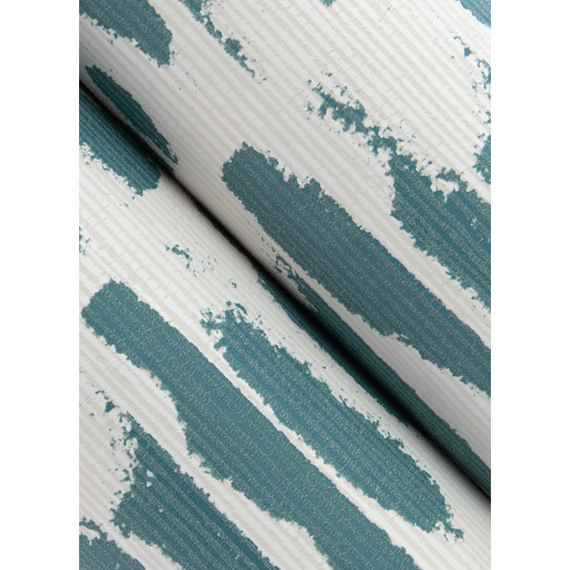 Rouleau de papier peint L 33 pi x l 20,5 po Ravi, Vert/blanc