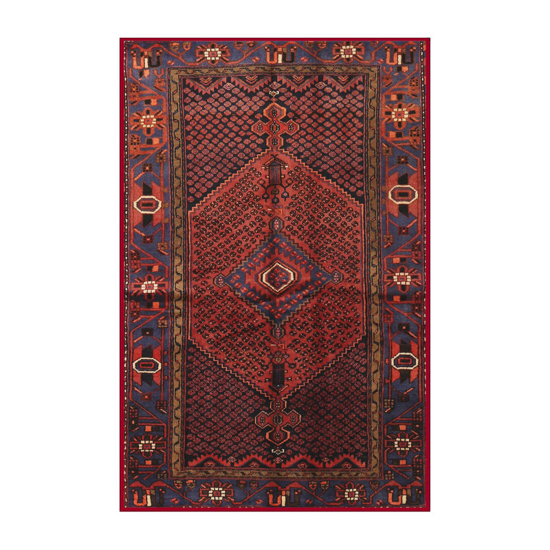 Tapis orange Southwestern, Rectangle 3 pi x 5 pi