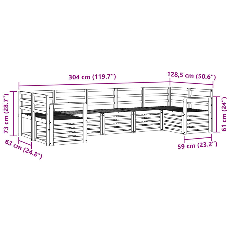 304cm Wide Patio Sectional