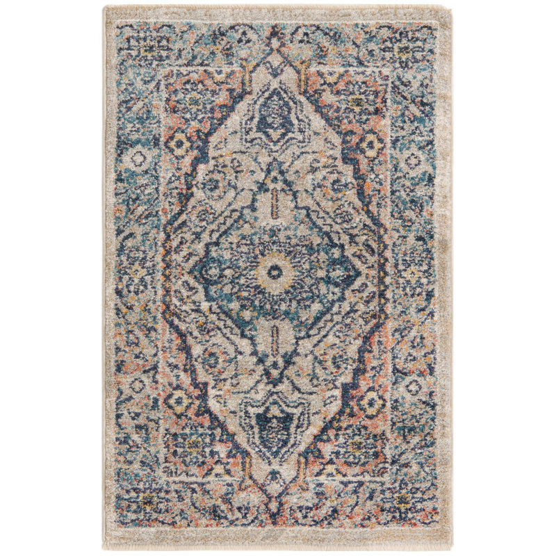 Tapis oriental bleu / rouge / beige Gause, Rectangle 2 pi 2 po x 3 pi 1 po, null